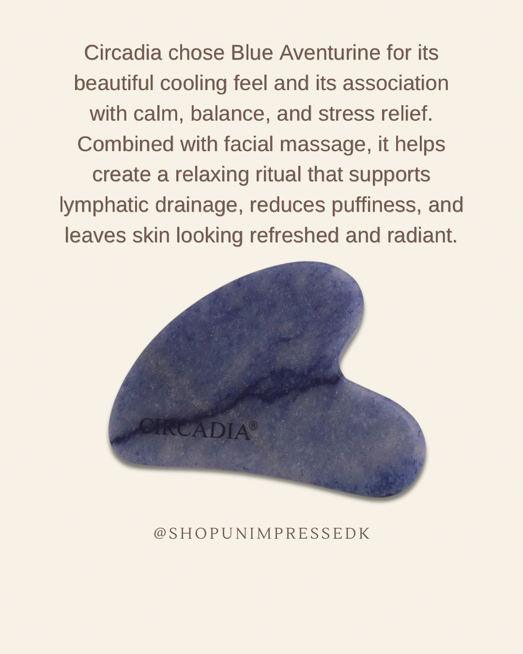 Circadia Blue Aventurine Gua Sha Stone $45 USD