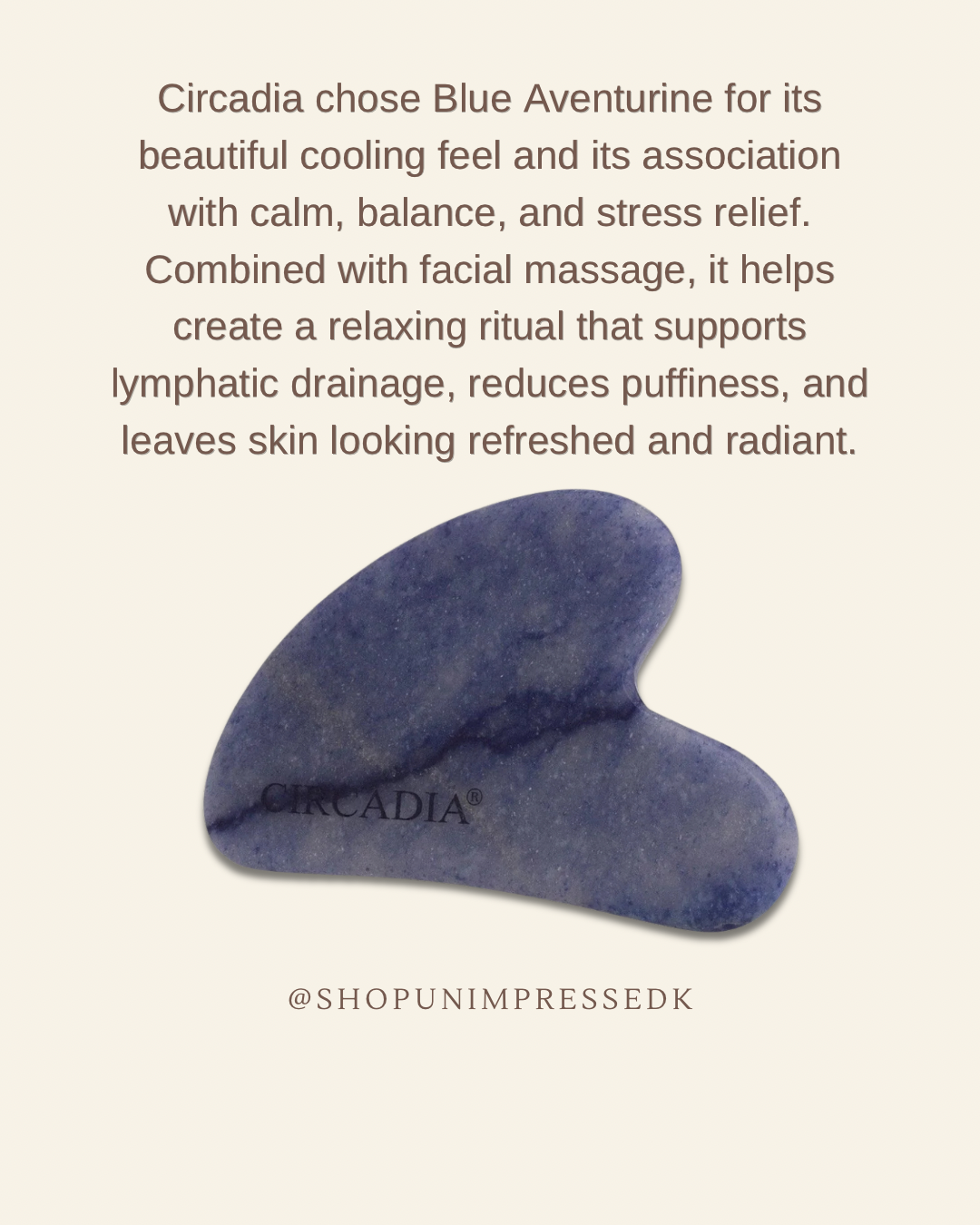 Circadia Blue Aventurine Gua Sha Stone $45 USD