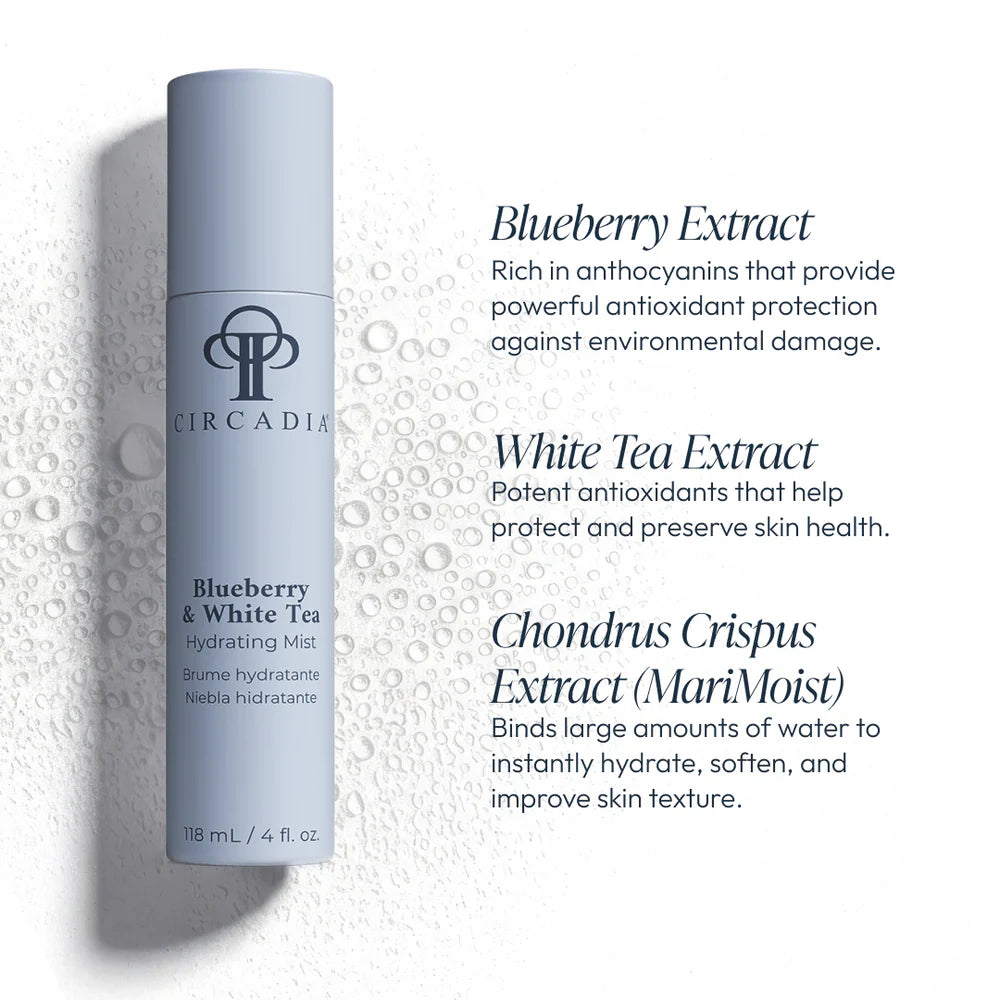 Circadia Blueberry & White Tea Hydrating Facial Mist $34 usd